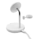 Puro Mag Station 3 in 1 Inductive Wireless Charger with Stand - White