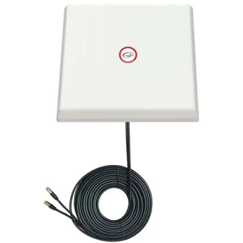 5G / LTE / CBRS 2x2 MIMO Panel Antenna, 1.7–3.8GHz, 2x 21dBi, SMA-Male, 15m