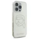 Karl Lagerfeld iPhone 16 Pro Max Case IML Rhinestones Karl Head, Transparent