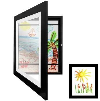 Black Wooden Photo and Art Frame (A4)
