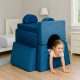 Ecotoys TMSRT-15-NB Modulārs Bērnu Dīvāns 10 Daļas, Zils
