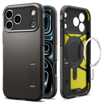 Spigen Tough Armor T MagSafe Case for iPhone 18 Pro / 17 Pro, Gunmetal