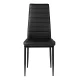 ModernHome Dining Chair Set, 4 pcs, Black Faux Leather