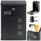 Humberg Wall-Mounted Mailbox HM-864, 39x25.5x12 cm, Black