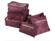 Travel Organizer Set for Suitcase, 6 pcs, Burgundy