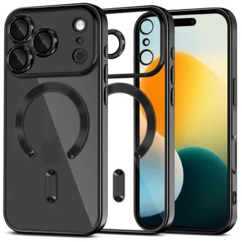 Tech-Protect iPhone 17 Pro Max Case MagFlex MagSafe, Clear Black