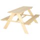 Koka Bērnu Dārza Sols Galds 92x78x52 cm | Garden Children\'s Wooden Bench Table