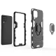 Ring Armor Case with Ring Kickstand for Samsung Galaxy A22 4G, Blue