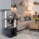 Cat Scratching Post with House Petsi, 94 cm, Grey