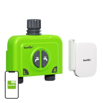 WiFi 2-Zone Irrigation Controller RainPoint HTV245FRF with Gateway