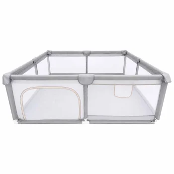 Foldable Baby Playpen - Play Area, 180x200 cm, Grey