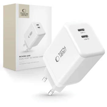 Tech-Protect NC45W-GAN 2-Port GaN Wall Charger 45W, White