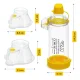 4Fizjo 1589 Inhalation Chamber for Kids and Adults, Yellow