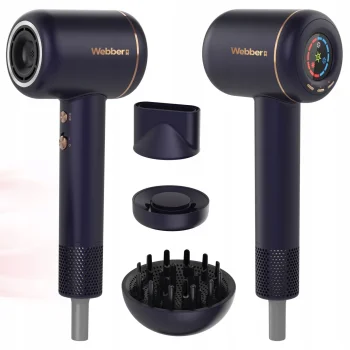 Webber Venta 3-in-1 Hair Dryer with Ionization 1600W, Navy Blue/Gold