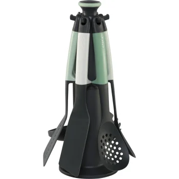 Joseph Joseph Elevate Editions 6-Piece Kitchen Utensil Set with Carousel Stand, Green