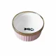 Ceramic Pet Bowl Set on Stand for Cats and Dogs 2x300ml Pink/Gold