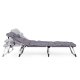 Folding Fishing Bed Chair with Mattress and Pillow MultiGarden, Grey