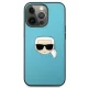 Karl Lagerfeld Leather Ikonik Case for iPhone 13 Pro Max, Blue