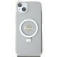 Guess Ring Stand Script Glitter MagSafe vāciņš iPhone 15 Plus / 14 Plus caurspīdīgs