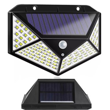 Solar LED Light 100 LEDs with Motion and Dusk Sensor
