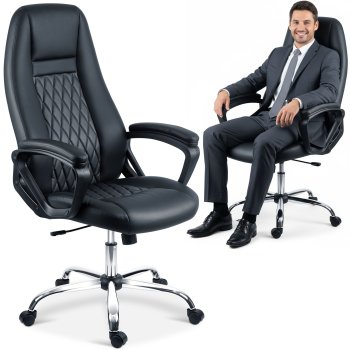 Sofotel Ergonomic Office Chair with Quilted Eco-Leather