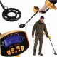LCD Metal Detector MD3010 with Waterproof Coil, black, orange