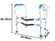 Adjustable Toilet Grab Bar / Support Frame for Seniors