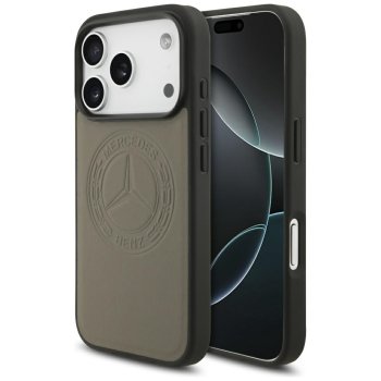 Mercedes Leather Vintage Logo MagSafe Phone Case Cover iPhone 17 Pro - Beige