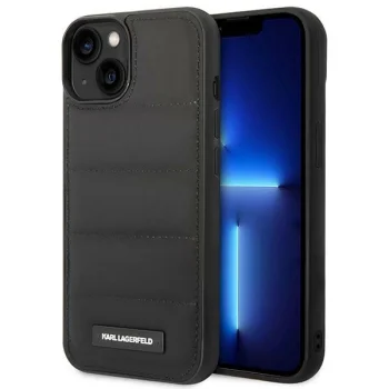 Karl Lagerfeld iPhone 14 Plus / 15 Plus Case Puffy Elongated Logo, Black