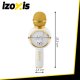 Wireless Karaoke Microphone for Kids Izoxis 27047 with Bluetooth Speaker, white