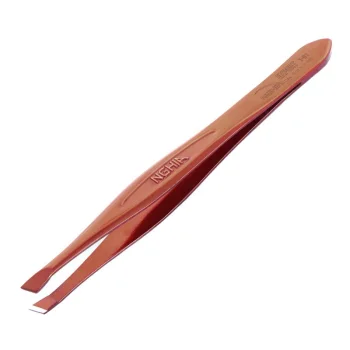 Nghia Export T-01 Slanted Cosmetic Tweezers, Brown