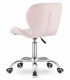 Avola Swivel Office Chair with Wide Backrest, Velour, Pink
