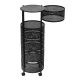ModernHome Kitchen Rack with 5 Rotating Shelves, Black