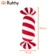 Ruhhy Christmas Decorative Candy Pillow, 30x15 cm, White/Red