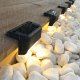 4 Pcs Solar LED Deck Lights Outdoor Path Garden Pathway Stairs Step Fence Lamp