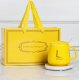 Electric Cup Warmer with Mug and Spoon DA27D, Yellow