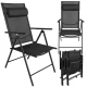Folding Garden Chair Gardlov, 2 pcs, Black