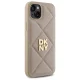 DKNY iPhone 15 Plus Case Quilted Stack Logo, Beige