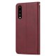 Huawei P20 Pro 2018 (CLT-L09, L29) PU Leather Wallet Case Cover, Wine Red