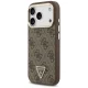Guess 4G PU Leather MagSafe Case for iPhone 17 Pro Brown