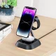 Acefast E16 3-in-1 15W Wireless Charging Station for Phone, Watch, Headphones - Black