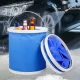 Collapsible Camping Bucket 11L, Blue/White