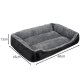 Purlov 24288 Dog and Cat Bed, 60x45 cm, Grey/Black