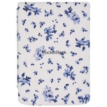 Pocketbook Shell Cover for Verse / Verse Pro eBook Reader, Flowers (White/Blue)