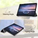 Samsung Galaxy Tab S4 10.5\" (T830/T835) Trifold Stand PU Leather Hard Protective Cover Case, Black