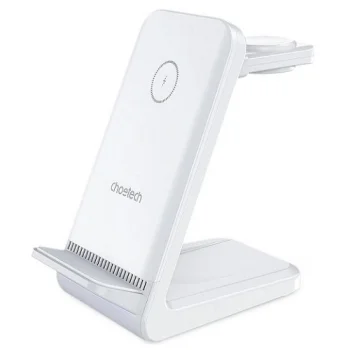 Wireless Charging Stand CHOETECH 3-in-1 15W, White