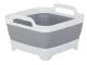 Collapsible Silicone Bowl with Drain Plug and Handles, 8L