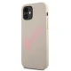 Guess iPhone 12 mini Case Silicone Vintage, Gray Pink