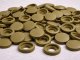 Furniture Screw Covers 100 Pack, Decorative Snap-On Caps for Screw Heads, Gold