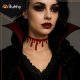 Ruhhy Bloody Choker Necklace for Halloween 26143, Red